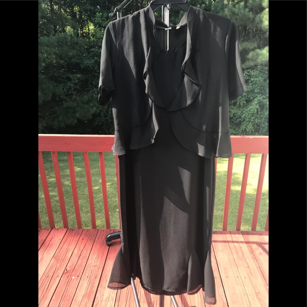 DN DESIGN WOMEN’S BLACK BOLERO & DRESS